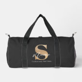 Moderne Monogrammed Initiaal S & Naam Gepersonalis Plunjezak (Voorkant)