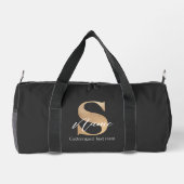 Moderne Monogrammed Initiaal S & Naam Gepersonalis Plunjezak (Achterkant)