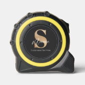 Moderne Monogrammed Initiaal S & Naam Gepersonalis Rolmaat (Voorkant)