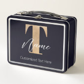 Moderne Monogrammed Initiaal T & Naam Gepersonalis (Voorkant)