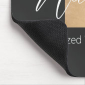 Moderne Monogrammed Initiaal T & Naam Gepersonalis Muismat (Hoek)