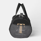 Moderne Monogrammed Initiaal T & Naam Gepersonalis Plunjezak (Rechts)