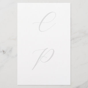 Moderne Monogrammed Kalligrafie Eenvoudige Naam Briefpapier