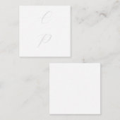 Moderne Monogrammed Kalligrafie Eenvoudige Naam Notitiekaartje (Voorkant / Achterkant)