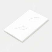 Moderne Monogrammed Kalligrafie Eenvoudige Naam Post-it® Notes (Schuin)