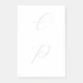 Moderne Monogrammed Kalligrafie Eenvoudige Naam Post-it® Notes (Voorkant)
