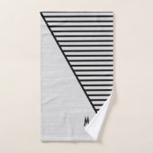 Moderne monogrammed line kunst bad handdoek (Handdoek)