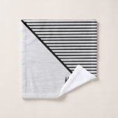 Moderne monogrammed line kunst bad handdoek (Wasdoekje)