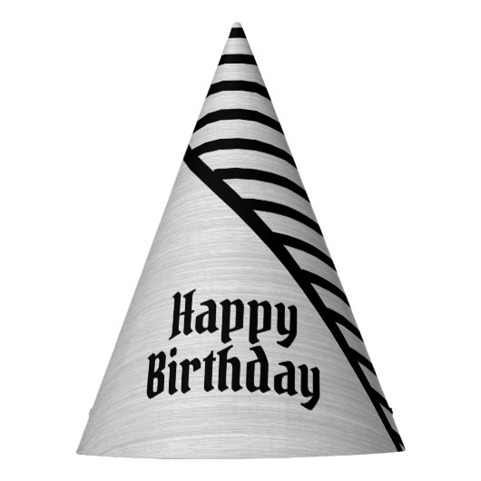 Moderne monogrammed line kunst feesthoedjes (Voorkant)