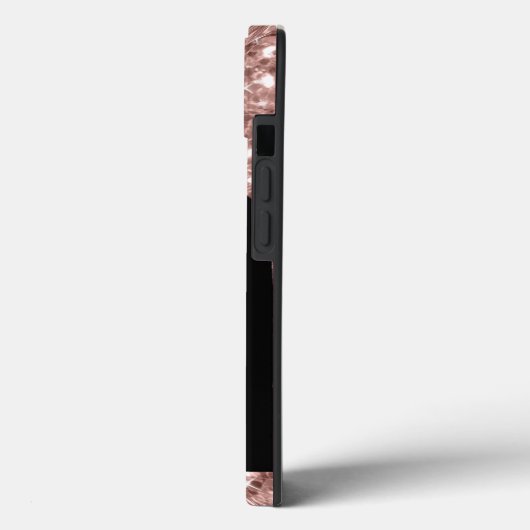 Moderne monogrammed Roos Gold Glitter Drivers Case-Mate iPhone Case (Achterkant / Links)