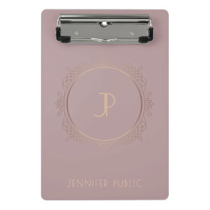 Moderne Monogrammed Sjabloon Trendy Elegant Mini Klembord