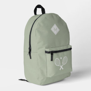 Moderne Monogrammed Tennisser Minimalist Bedrukte Rugzak