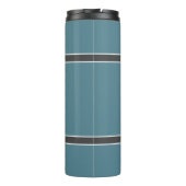 Moderne monogrammed Turquoise Gray Stylish Drink Thermosbeker (Achterkant)