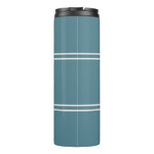 Moderne monogrammed Turquoise Green Stylish Drink Thermosbeker (Achterkant)