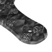 Moderne Monogrammed Zwart Faux Glitter Patroon Snijplank (Hoek)