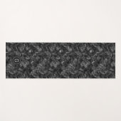 Moderne Monogrammed Zwart Faux Glitter Patroon Yogamat (Voorkant (horizontaal))