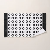 Moderne Monogrammed Zwart & Wit Badhanddoek Set Bad Handdoek (Handdoek)