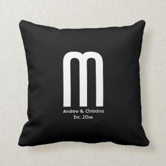 Moderne monogrammen "Creëer Uw Eigen" Kussen