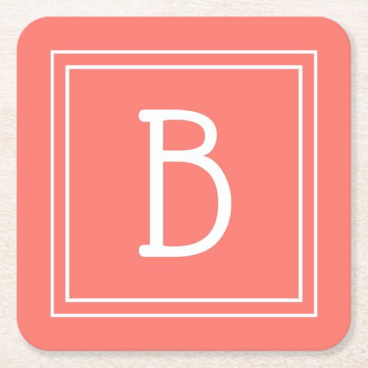 Moderne monogrammen Eenvoudig Letter-Initiaal Kora Kartonnen Onderzetters (Voorkant)