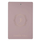 Moderne monogrammen: Elegant Professional Sjabloon Mini Klembord (Achterkant)