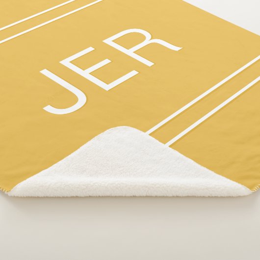 Moderne Monogrammen Initialen Eenvoudige Sjabloon Sherpa Deken (3/4)