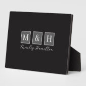Moderne Monogrammen Naam Fotoplaat (Zijkant)