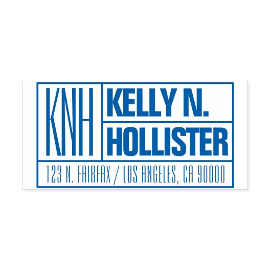 Moderne Monogrammen Naam of Adres Bedrijfs van de  Zelfinktende Stempel (Design)