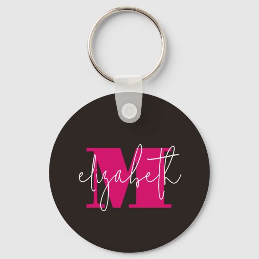 Moderne monogrammen sleutelhanger (Achterkant)