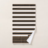 Moderne monogrammen Striped Bath Towel Set Bad Handdoek (Handdoek)