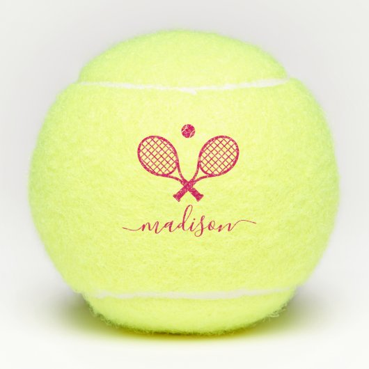 Moderne monogrammen tennisballen (Voorkant)