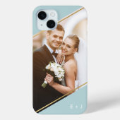 Moderne monogrammen van de Hoek Douane Foto Case-Mate iPhone Case (Achterkant)