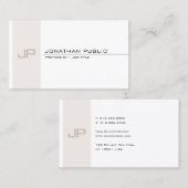 Moderne monogrammen van Elegant Trendy Eenvoudige Visitekaartje (Voorkant / Achterkant)