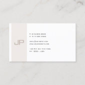 Moderne monogrammen van Elegant Trendy Eenvoudige Visitekaartje (Achterkant)