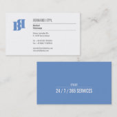 Moderne Monogrammen Visitekaartje (Voorkant / Achterkant)