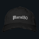 Moderne monogrammen zwart geborduurde pet<br><div class="desc">Moderne monogrammed zwart geborduurd baseball pet.</div>