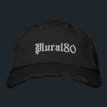 Moderne monogrammen zwart geborduurde pet<br><div class="desc">Moderne monogrammed zwart geborduurd baseball pet.</div>