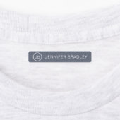Moderne Monogramnaam Blauw Teal Mint Wit Labels (Aangebracht)