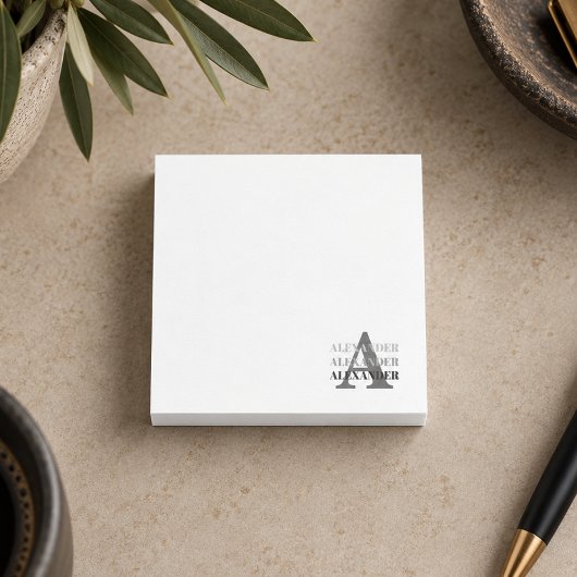 Moderne Monogramnaam Post-it® Notes