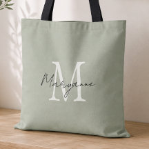 Moderne Monogramnaam Saliegroen