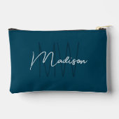 Moderne Monogramnaam Schrift Blauw Etui (Achterkant)