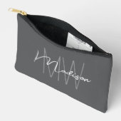 Moderne Monogramnaam Schrift Grijs Etui (Open)