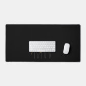 Moderne Monogramnaam Schrift Zwart Goud Bureaumat (Keyboard & Muis)