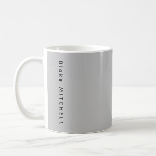 Moderne Monogramnaam Urban Grey Koffiemok (Links)