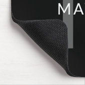Moderne monogramnaam | Zwart Grijs Wit Muismat (Hoek)