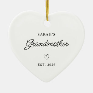 Moderne Monoline Nieuwe Oma van de Baby Foto Keramisch Ornament