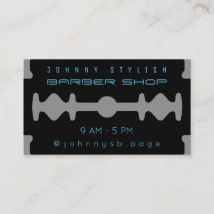 Moderne monotone-razor blade geïnspireerd om zwart visitekaartje