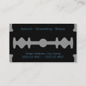 Moderne monotone-razor blade geïnspireerd om zwart visitekaartje (Achterkant)