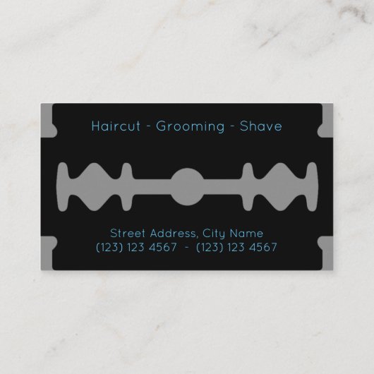 Moderne monotone-razor blade geïnspireerd om zwart visitekaartje