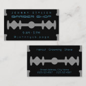 Moderne monotone-razor blade geïnspireerd om zwart visitekaartje (Voorkant / Achterkant)