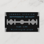 Moderne monotone-razor blade geïnspireerd om zwart visitekaartje (Voorkant)